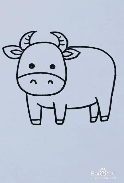 牛怎么画简笔画